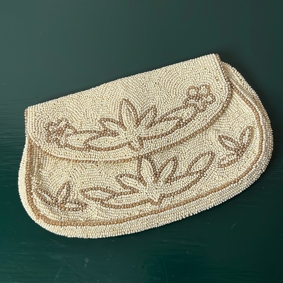 handmade Handbags - VTG Beaded Belt Bag Small Wallet Purse Clutch w/ Belt Loop Handmade